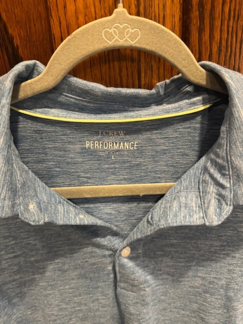 J. Crew Heathered Light Blue Men's Polo